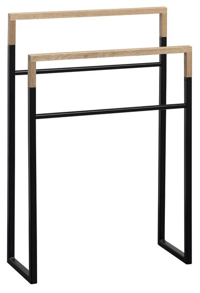 Sapho Sapho, SKA Suport pentru prosoape, 550x800x200mm, negru mat/stejar, SKA308