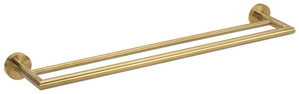 Sapho Sapho, suport dublu pentru prosoape X-ROUND GOLD, auriu mat, XR401GB