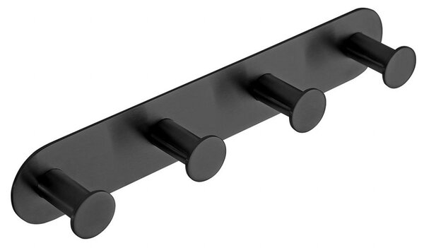 Sapho Sapho, cârlig pătrat autoadeziv X-ROUND, negru mat, XR221B