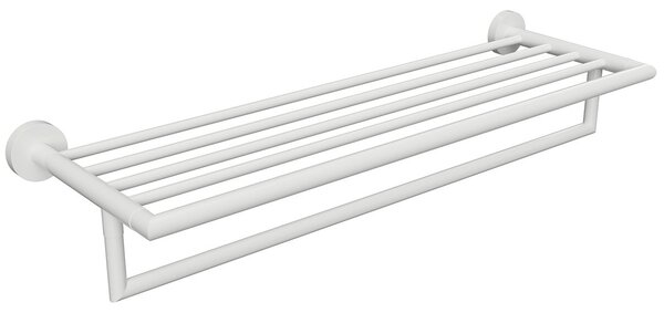 Sapho Sapho, X-ROUND WHITE Raft pentru prosoape cu bară 500 mm, alb, XR421W