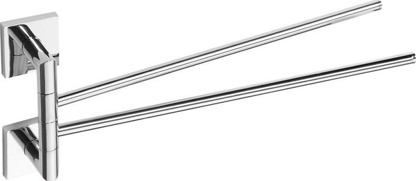 Sapho Sapho, X-SQUARE suport dublu pentru prosoape pivotant 420 mm, crom, XQ405
