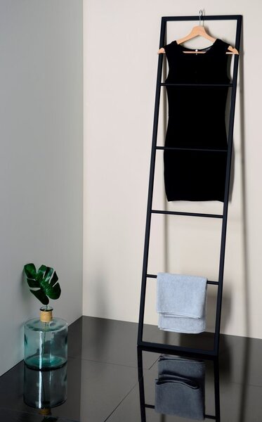 Sapho Sapho, uscător de prosoape SKA în picioare 420x1700x20mm, mat negru, SKA551