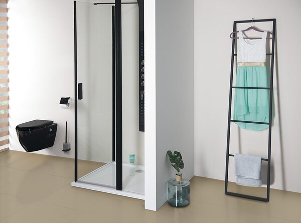 Sapho Sapho, uscător de prosoape SKA în picioare 420x1700x20mm, mat negru, SKA551