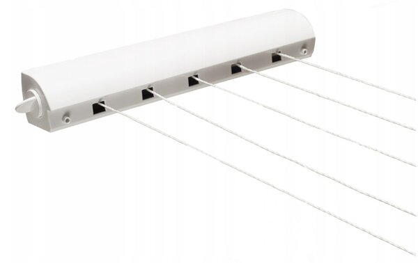 Erga Bone Line, uscator de rufe montat pe perete cu cabluri retractabile, alb, ERG-SEP-1358SUSBONLIN