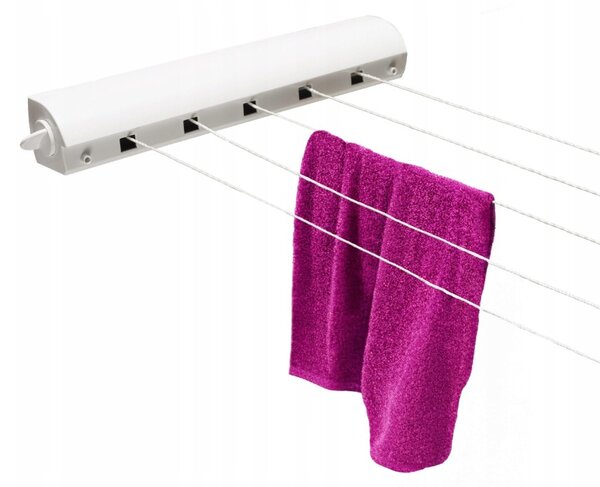 Erga Bone Line, uscator de rufe montat pe perete cu cabluri retractabile, alb, ERG-SEP-1358SUSBONLIN