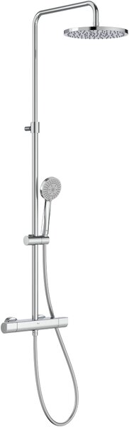 Roca Even-t Round set de duș perete cu termostat cu duș de ploaie crom A5A9A2EC00