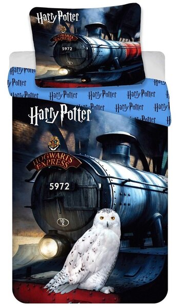 Lenjerie de pat Harry Potter - Multicoloră | 140 x 200 cm / 70 x 90 cm
