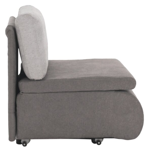 KONDELA Fotoliu extensibil, gri maroniu Taupe, KENET NEW