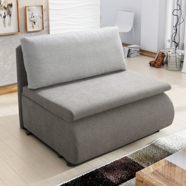 KONDELA Fotoliu extensibil, gri maroniu Taupe, KENET NEW