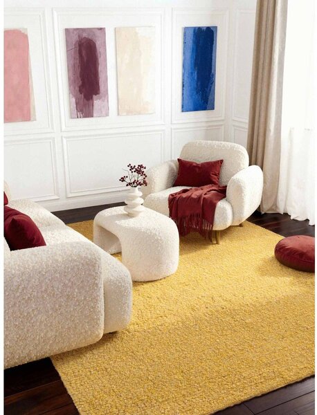 Covor galben țesut manual din material bouclé 120x170 cm Notting Hill Portobello – Ted Baker