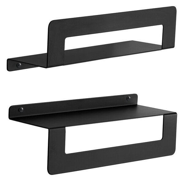 Gedy Gedy, Raft CLEO cu suport pentru prosoape 300mm, negru mat, 2019143