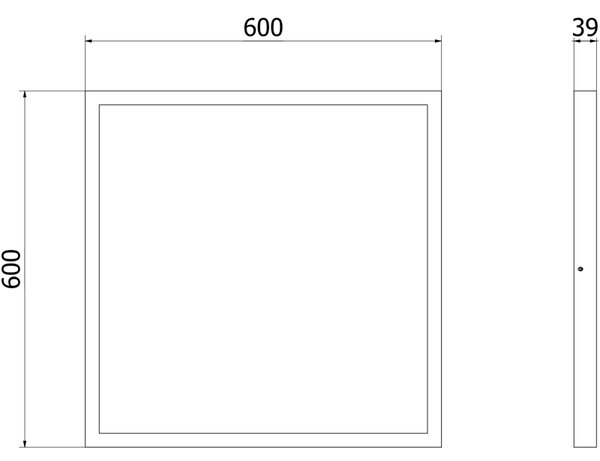 Mexen Brill-S, panou LED de tavan 60×60 cm, 48 W, alb neutru 4000K, L206-060-060-4840-20