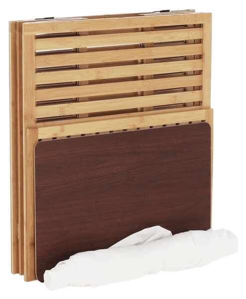 KONDELA Coş de rufe, bambus natural/alb, MENORK