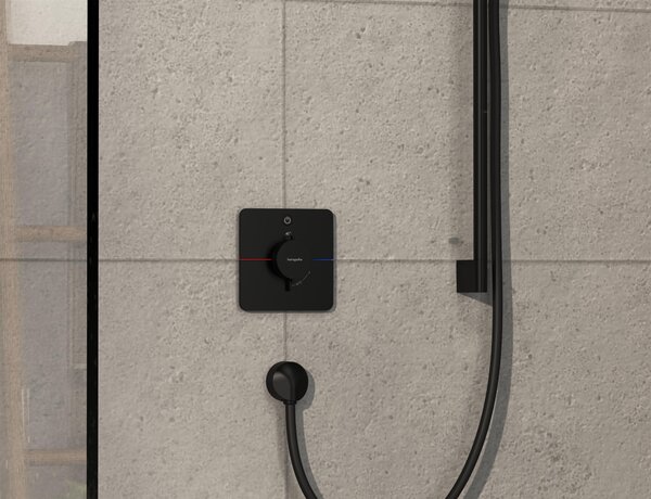 Hansgrohe ShowerSelect Comfort Q baterie de duș ascuns cu termostat negru 15581670