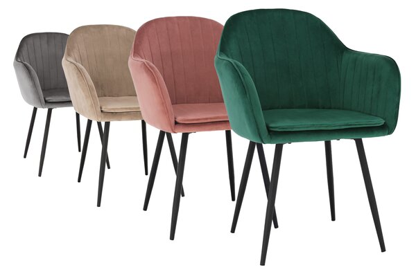 KONDELA Fotoliu de design, ţesătură catifea gri, ZIRKON