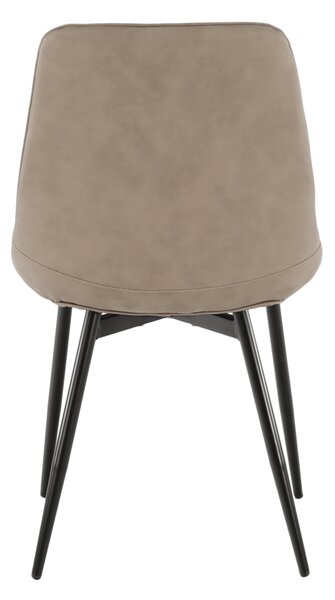 KONDELA Scaun, piele ecologică gri maroniu taupe/negru, HAZAL