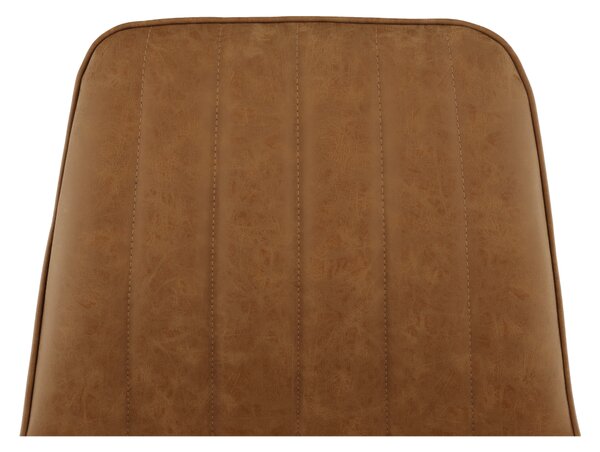 KONDELA Scaun, piele ecologică maro camel/negru, HAZAL