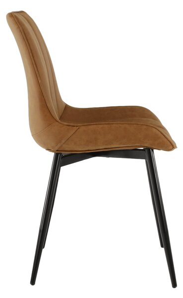 KONDELA Scaun, piele ecologică maro camel/negru, HAZAL