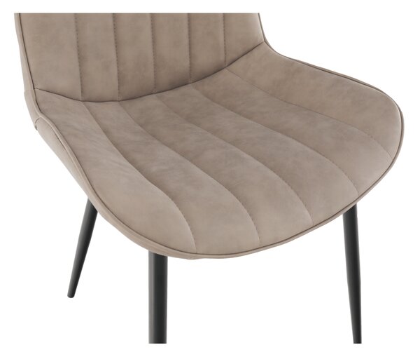 KONDELA Scaun, piele ecologică gri maroniu taupe/negru, HAZAL