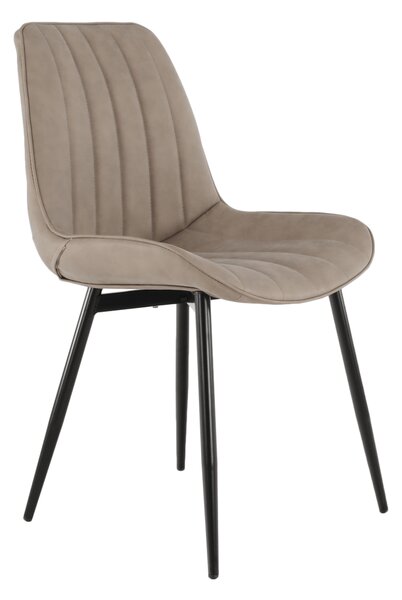 KONDELA Scaun, piele ecologică gri maroniu taupe/negru, HAZAL