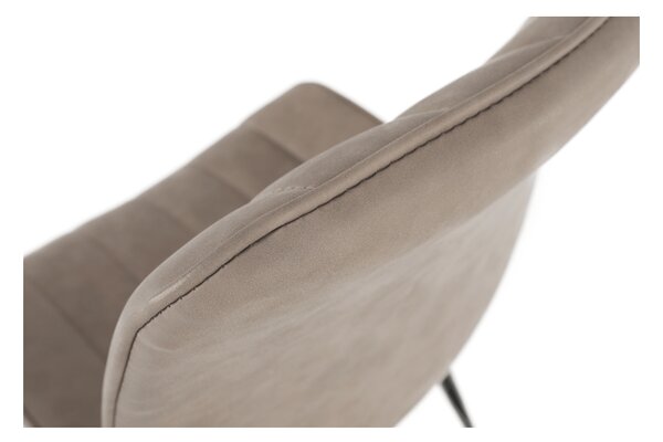 KONDELA Scaun, piele ecologică gri maroniu taupe/negru, HAZAL
