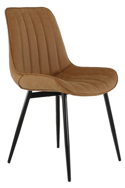 KONDELA Scaun, piele ecologică maro camel/negru, HAZAL