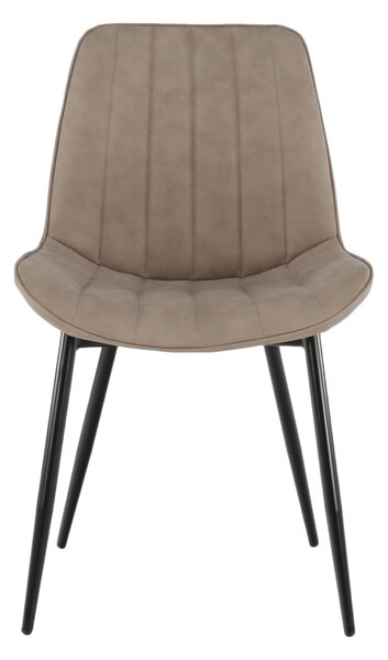 KONDELA Scaun, piele ecologică gri maroniu taupe/negru, HAZAL