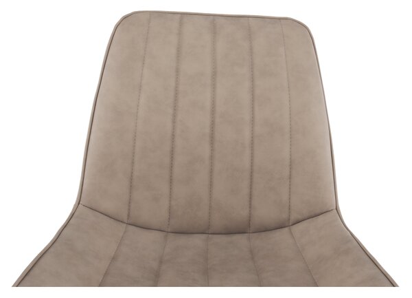 KONDELA Scaun, piele ecologică gri maroniu taupe/negru, HAZAL