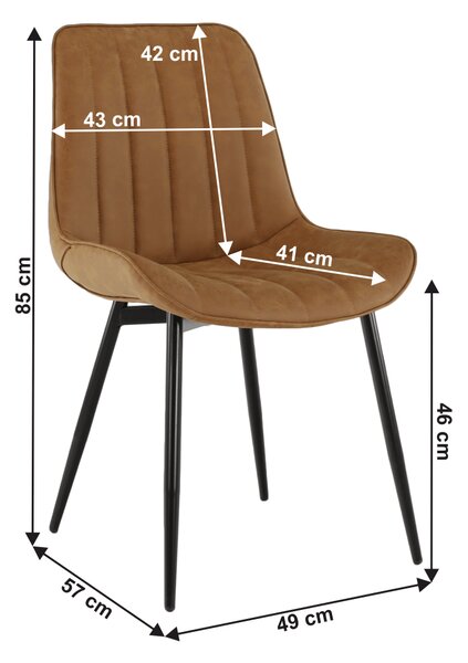 KONDELA Scaun, piele ecologică maro camel/negru, HAZAL
