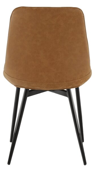 KONDELA Scaun, piele ecologică maro camel/negru, HAZAL
