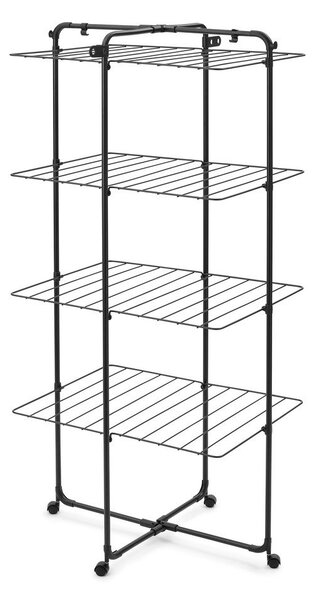 Uscător de rufe negru mat 30 m HangOn Tower – Brabantia