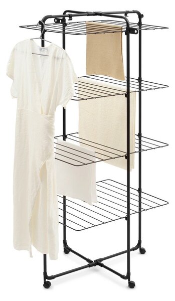 Uscător de rufe negru mat 30 m HangOn Tower – Brabantia
