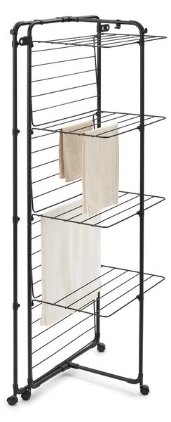 Uscător de rufe negru mat 30 m HangOn Tower – Brabantia