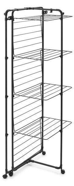 Uscător de rufe negru mat 30 m HangOn Tower – Brabantia