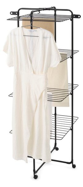 Uscător de rufe negru mat 30 m HangOn Tower – Brabantia
