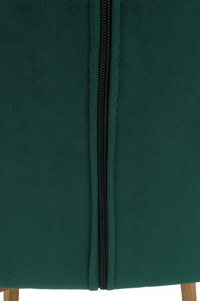 KONDELA Fotoliu de design, catifea Velvet smarald/stejar, FONDAR