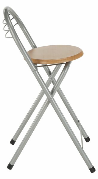 KONDELA Scaun de bar, fag/aluminiu, BOXER