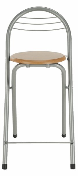 KONDELA Scaun de bar, fag/aluminiu, BOXER