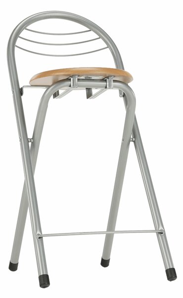 KONDELA Scaun de bar, fag/aluminiu, BOXER