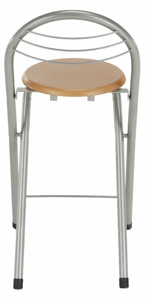 KONDELA Scaun de bar, fag/aluminiu, BOXER