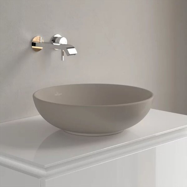Villeroy & Boch Loop & Friends lavoar 42x42 cm rotund de blat maro/bej mat 4A4600AM
