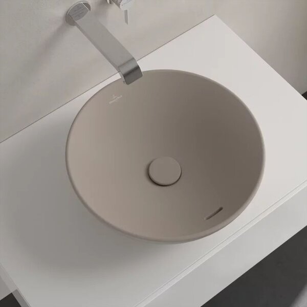 Villeroy & Boch Loop & Friends lavoar 42x42 cm rotund de blat maro/bej mat 4A4600AM