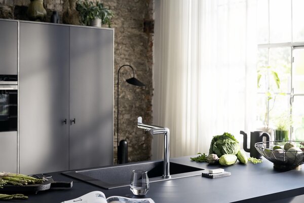 Hansgrohe Aqittura M91 baterie de bucatarie cu filtru pe picior crom 76837000