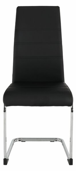 KONDELA Scaun dining, negru / crom, VATENA
