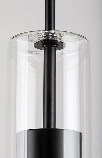 Rabalux Kalevi lampă suspendată 1x50 W negru-transparent 72047