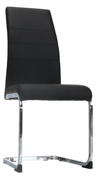 KONDELA Scaun dining, negru / crom, VATENA