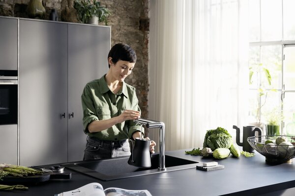 Hansgrohe Aqittura M91 baterie de bucatarie cu filtru pe picior crom 76837000