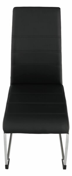KONDELA Scaun dining, negru / crom, VATENA