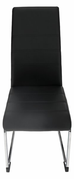 KONDELA Scaun dining, negru / crom, VATENA