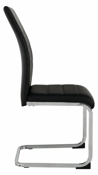 KONDELA Scaun dining, negru / crom, VATENA